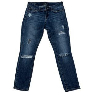 Lucky Brand Lolita Capri Distressed w/ Patches Sewn In Fading & Whiskering 0/25